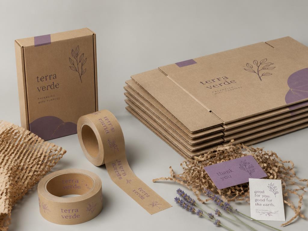 Plastic-free recyclable kraft packaging materials
